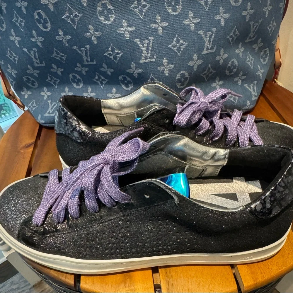 P448 Black Glitter Sparle sneakers EU 40 / US 9-9.5. Don't miss out! Fabulous! - Picture 8 of 9